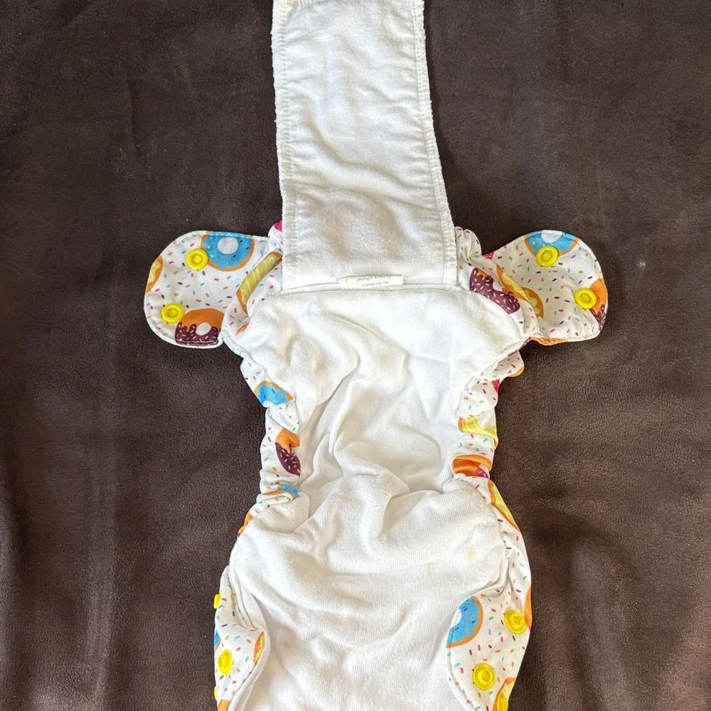 Newborn Donut Print AIO Cloth Diaper
